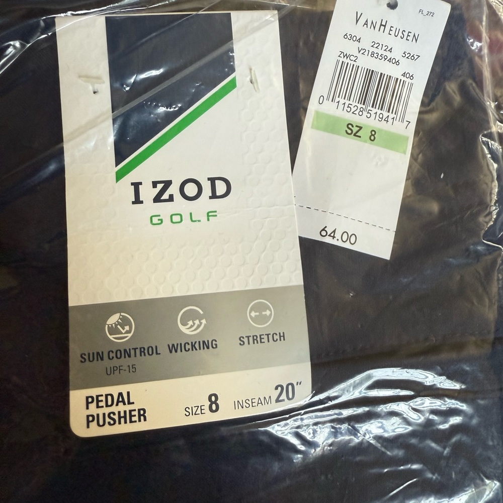 Izod Golf Navy Pedal Pusher - brand new